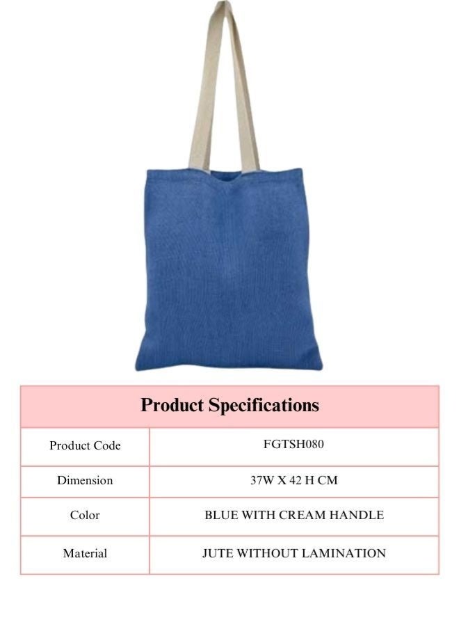 Fatio Set of 10 Eco-Friendly Jute Tote Bags – Reusable & Durable Shopping Bags with Cotton Handles - Image 4
